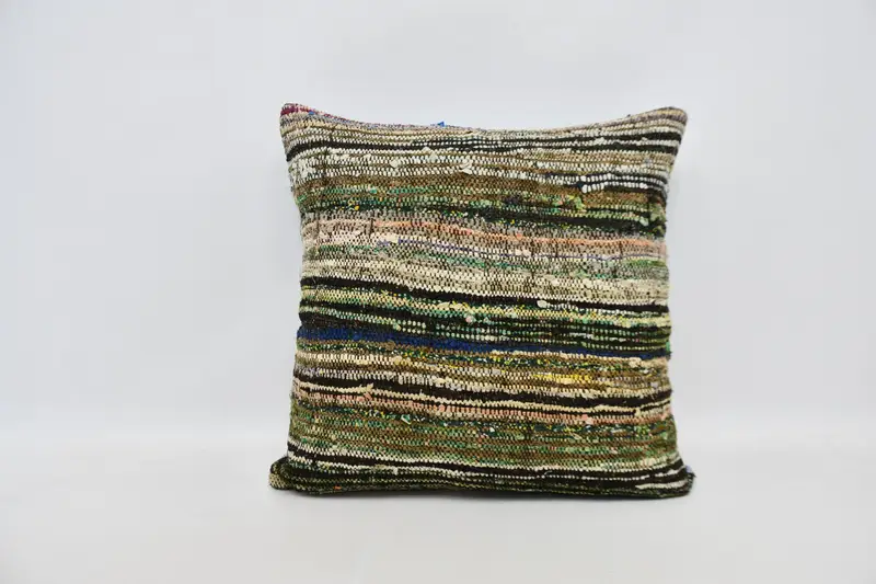 Vintage Pillow, Cushion Case, Boho Pillow Sham Cover, Bright Cushion Cover, Wholesale Cushion Case, Kilim Pillow Cover, 24x24 Blue Cushion Case - 1