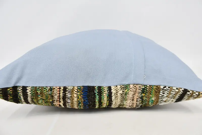 Vintage Pillow, Cushion Case, Boho Pillow Sham Cover, Bright Cushion Cover, Wholesale Cushion Case, Kilim Pillow Cover, 24x24 Blue Cushion Case - 5
