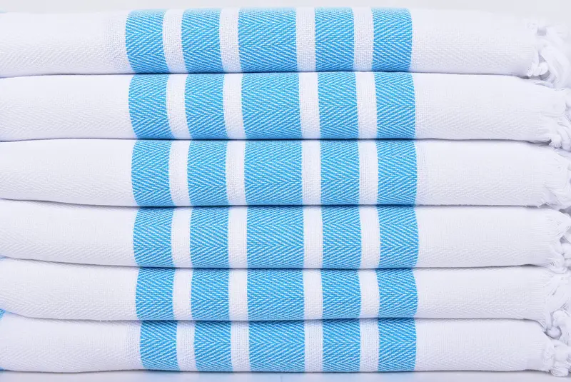 Christmas Gift, Traditional Turkish peshtemal for hammam, 70x40 Cotton Herringbone Towel, Bridesmaid Gift Towel, Beach Towel Gift, Cotton towel - 2