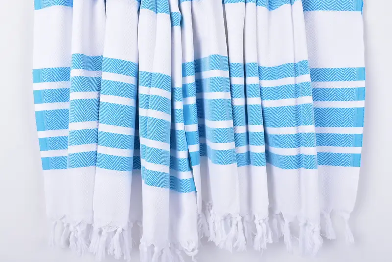 Christmas Gift, Traditional Turkish peshtemal for hammam, 70x40 Cotton Herringbone Towel, Bridesmaid Gift Towel, Beach Towel Gift, Cotton towel - 8