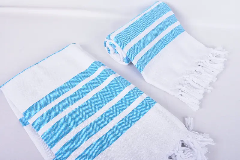 Christmas Gift, Traditional Turkish peshtemal for hammam, 70x40 Cotton Herringbone Towel, Bridesmaid Gift Towel, Beach Towel Gift, Cotton towel - 7