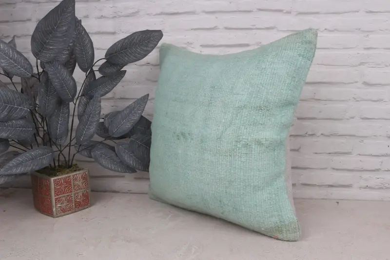 Turkish Pillow, Throw Kilim Pillow, Home Decor Pillow, Pillow, Decorative Throw Pillow Sham, 20x20 Gray Cushion, Decorative Bolster Pillow Cover - 5