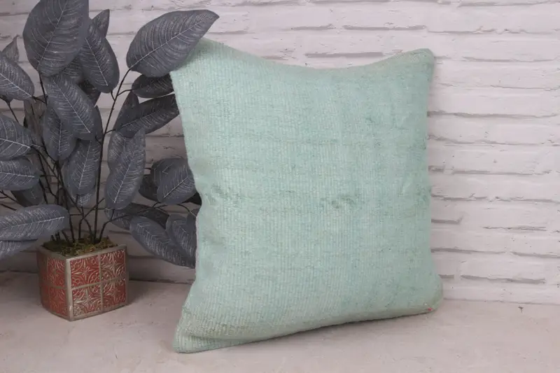 Turkish Pillow, Throw Kilim Pillow, Home Decor Pillow, Pillow, Decorative Throw Pillow Sham, 20x20 Gray Cushion, Decorative Bolster Pillow Cover - 4