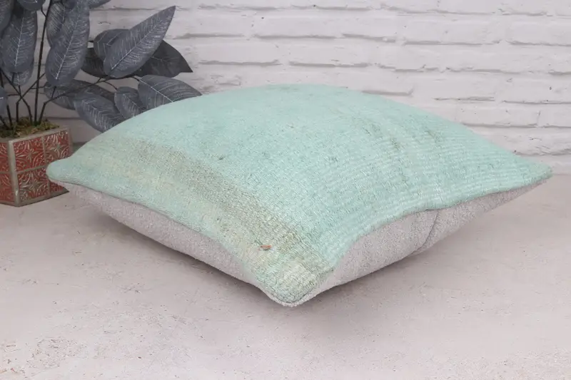 Turkish Pillow, Throw Kilim Pillow, Home Decor Pillow, Pillow, Decorative Throw Pillow Sham, 20x20 Gray Cushion, Decorative Bolster Pillow Cover - 7