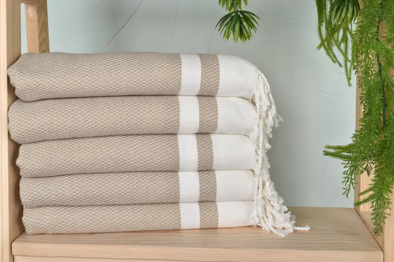 Best Friend Wedding Gift, Beach towel, Peshtemal, Embroidered Towel, Luxury Turkish Bath Towel, Wedding Gifts Towel, 70x36 Cotton Striped Towel - 2