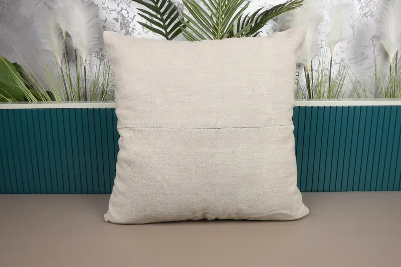 Besticktes Patchwork-Wurfkissen, vielseitiges 28x28-Zoll-Kissen