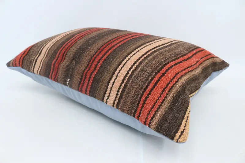20x28 Brown Cushion Case, Boho Pillow Sham Cover, Vintage Throw Cushion Cover, Interior Designer Pillow, Pillow Case, Ethnical Kilim Rug Pillow - 6