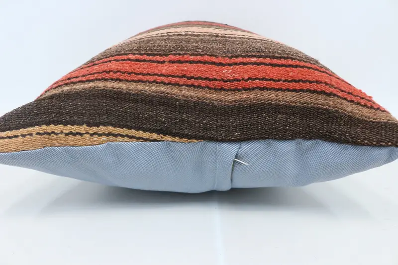 20x28 Brown Cushion Case, Boho Pillow Sham Cover, Vintage Throw Cushion Cover, Interior Designer Pillow, Pillow Case, Ethnical Kilim Rug Pillow - 5