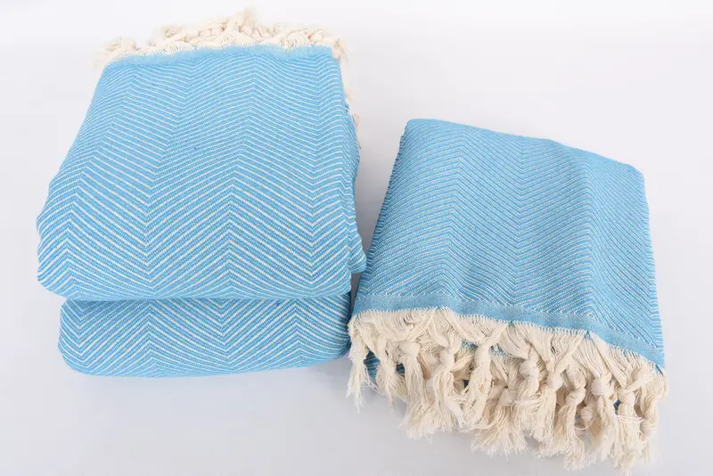 Aesthetic Blanket, 84x68 Cotton Zig zag Towel, Woven Blanket, Monogram Blanket, Valentines Day Gift For Him, Turkish Bedcover, Custom Wedding Gifts - 7