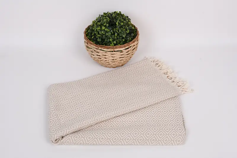 Turkish Towel USA, Best Friend Gift Ideas, 70x40 Cotton Diamond Towel, Turkish hand towel, Luxury Turkish Bath Towel, Sand-resistant towel - 4