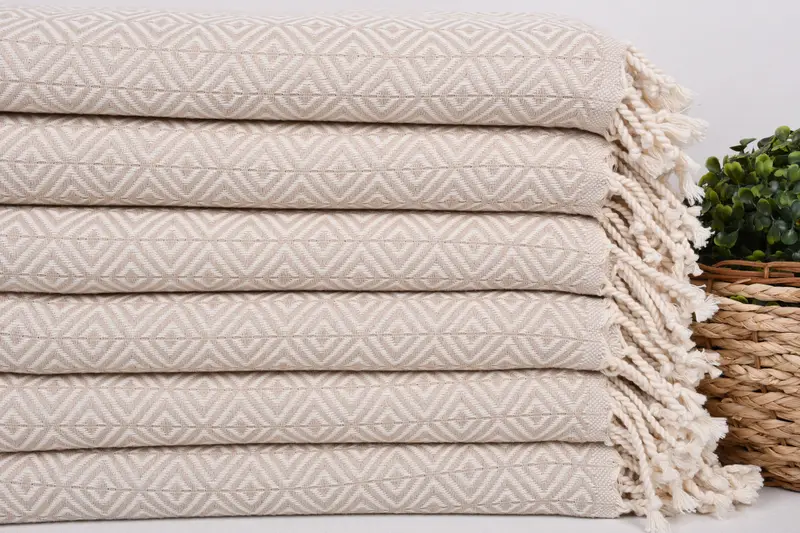 Turkish Towel USA, Best Friend Gift Ideas, 70x40 Cotton Diamond Towel, Turkish hand towel, Luxury Turkish Bath Towel, Sand-resistant towel - 2