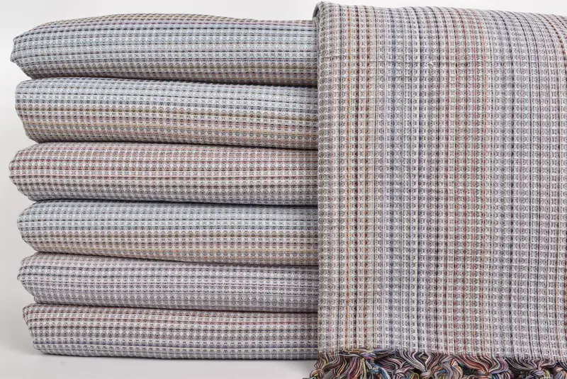 Boho Throw Blankets, Personalized Blanket, 92x88 Cotton Geometric Towel, Monogram Blanket, Turkish Blanket Throw, Best Friend Christmas Gift - 2