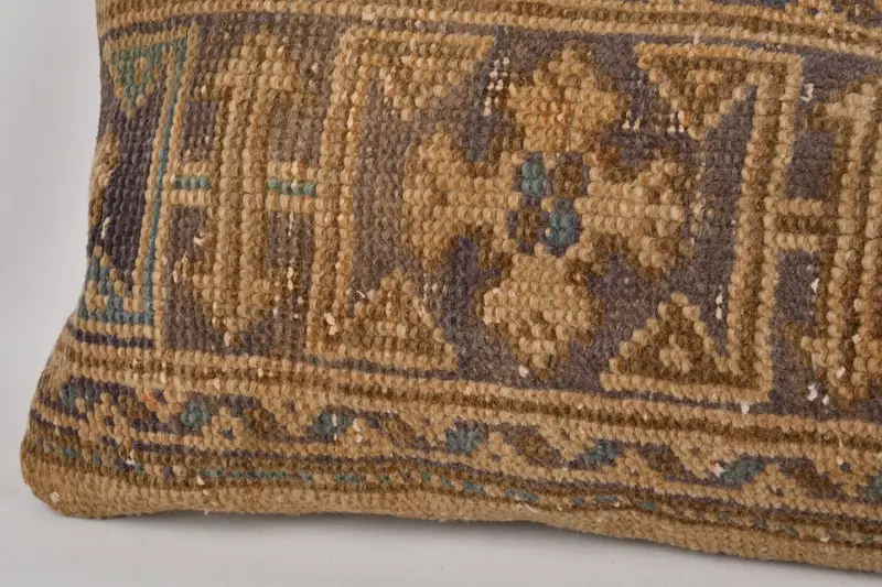 Cushion, Vintage Kilim Throw Pillow, Vintage Pillow, Custom Pillow Sham, 12x48 Brown Pillow, Pillow for Couch, Ethnic Throw Pillow Sham - 4