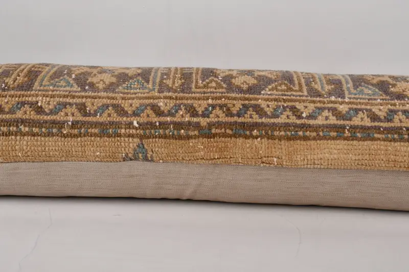 Cushion, Vintage Kilim Throw Pillow, Vintage Pillow, Custom Pillow Sham, 12x48 Brown Pillow, Pillow for Couch, Ethnic Throw Pillow Sham - 5