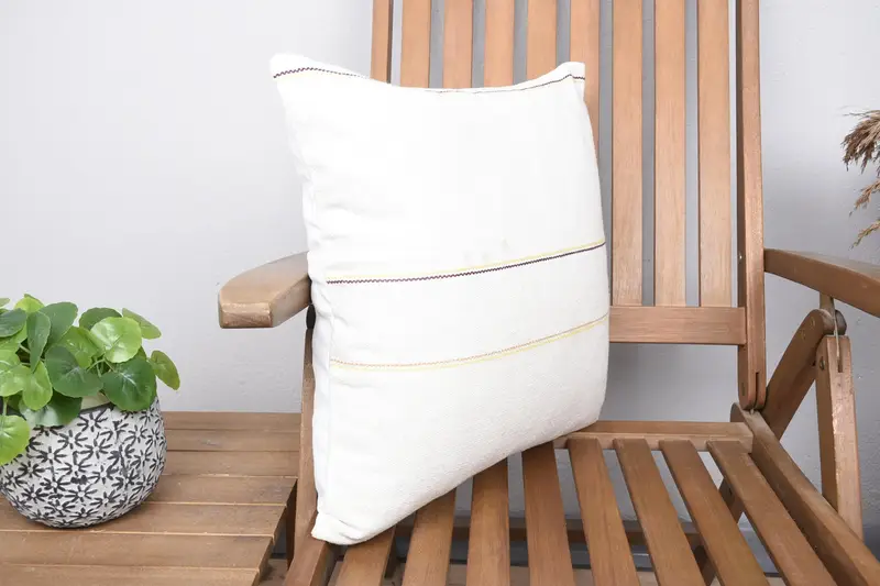 Square Throw Cushion Case, 18x18 Beige Pillow Cover, Toss Pillow Case, Pillow Case, Kilim Pillow Cover, Vintage Pillow, Vintage Kilim Throw Pillow - 2