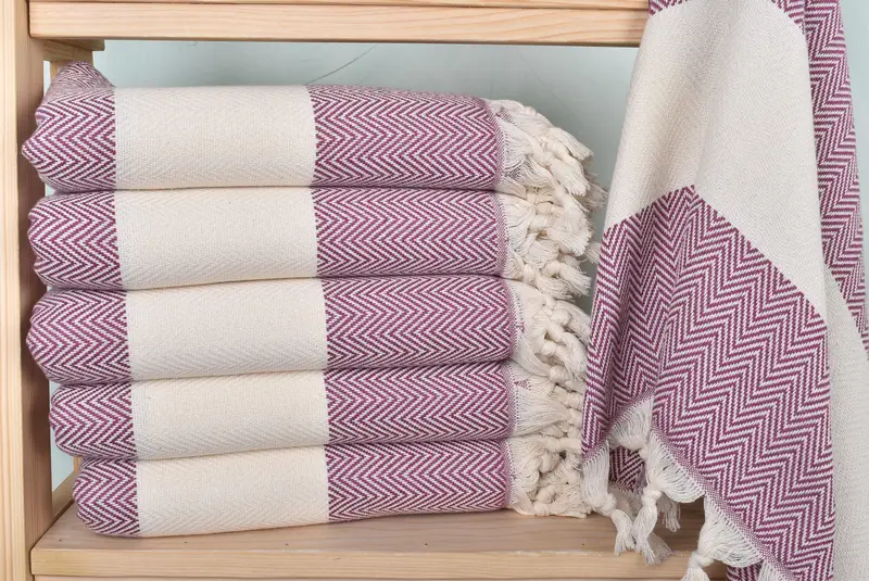 Sand-free towel, 70x40 Cotton Herringbone Towel, Turkish Towel Beach Towel, Bachelorette Party Gift, Best Friend Christmas Gift, Lightweight towel - 2