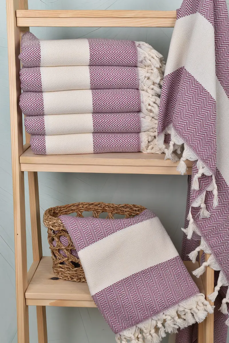 Sand-free towel, 70x40 Cotton Herringbone Towel, Turkish Towel Beach Towel, Bachelorette Party Gift, Best Friend Christmas Gift, Lightweight towel - 3