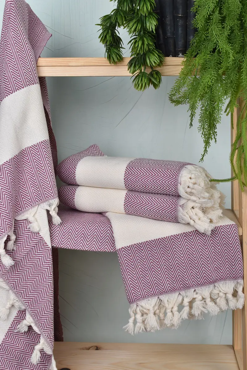 Sand-free towel, 70x40 Cotton Herringbone Towel, Turkish Towel Beach Towel, Bachelorette Party Gift, Best Friend Christmas Gift, Lightweight towel - 6
