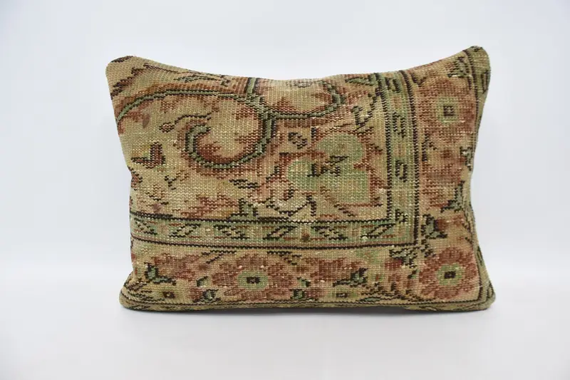 Handmade Kilim Cushion, Oriental Cushion Cover, Pillow for Sofa, Nautical Throw Cushion Case, Cushion Cover, Home Decor Pillow, 20x28 Beige Pillow - 1