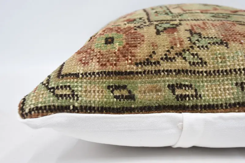 Handmade Kilim Cushion, Oriental Cushion Cover, Pillow for Sofa, Nautical Throw Cushion Case, Cushion Cover, Home Decor Pillow, 20x28 Beige Pillow - 5