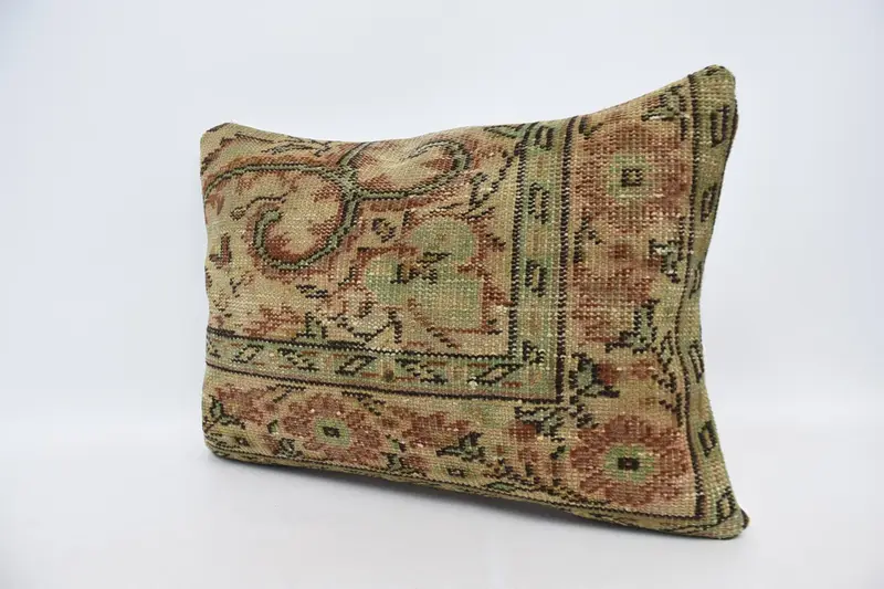 Handmade Kilim Cushion, Oriental Cushion Cover, Pillow for Sofa, Nautical Throw Cushion Case, Cushion Cover, Home Decor Pillow, 20x28 Beige Pillow - 4
