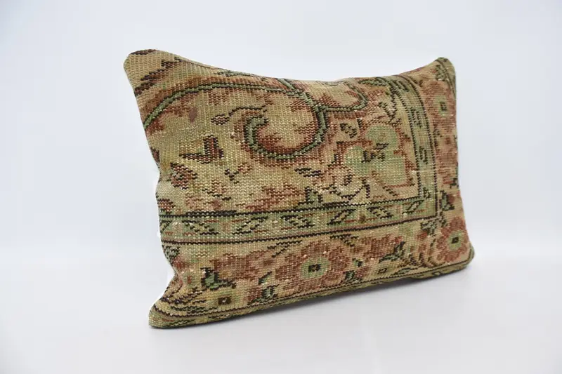 Handmade Kilim Cushion, Oriental Cushion Cover, Pillow for Sofa, Nautical Throw Cushion Case, Cushion Cover, Home Decor Pillow, 20x28 Beige Pillow - 3