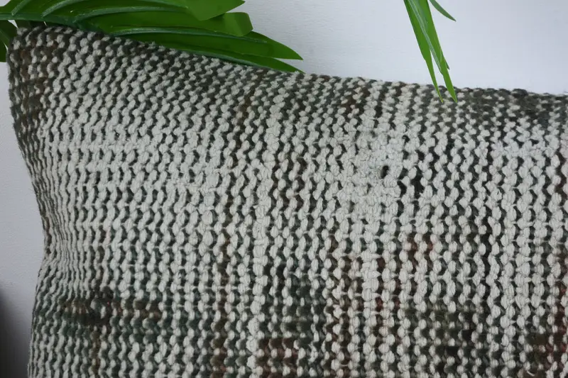 Pillow for Sofa, Gift Pillow, 12x36 Brown Pillow Sham, Pillow Cover, Wool Kilim Pillow Cushion Case, Chair Cushion Cover, Vintage Pillow - 2