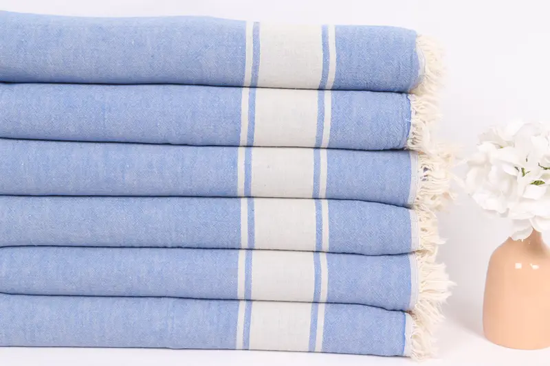 Monogram Blanket, 70x60 Cotton Striped Towel, Personalised Gift, Large Beach Towel Personalized, Turkish Blanket, Shower Curtain, Bachelorette Gifts - 3