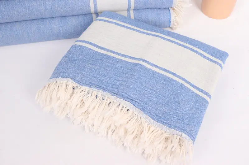 Monogram Blanket, 70x60 Cotton Striped Towel, Personalised Gift, Large Beach Towel Personalized, Turkish Blanket, Shower Curtain, Bachelorette Gifts - 5
