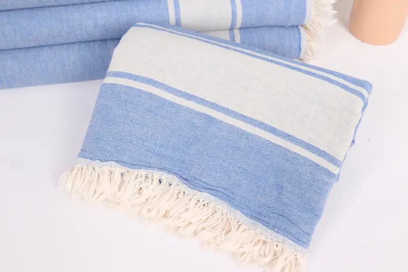 Monogram Blanket, 70x60 Cotton Striped Towel, Personalised Gift, Large Beach Towel Personalized, Turkish Blanket, Shower Curtain, Bachelorette Gifts - 4