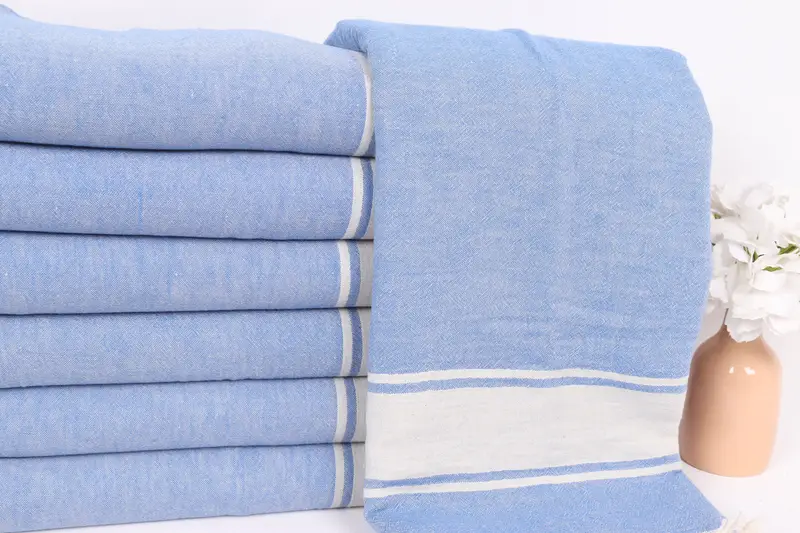 Monogram Blanket, 70x60 Cotton Striped Towel, Personalised Gift, Large Beach Towel Personalized, Turkish Blanket, Shower Curtain, Bachelorette Gifts - 2