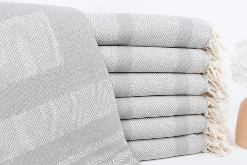 Monogram Towels, Personalized Wedding Gift, Custom Wedding Towel, 68x38 Cotton Chevron Towel, Engagement Gift, Fouta towel, Lightweight towel - 1