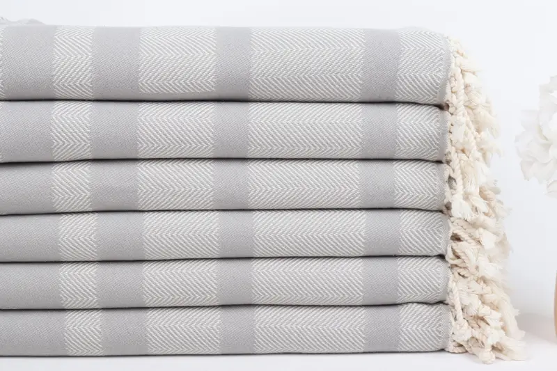 Monogram Towels, Personalized Wedding Gift, Custom Wedding Towel, 68x38 Cotton Chevron Towel, Engagement Gift, Fouta towel, Lightweight towel - 3