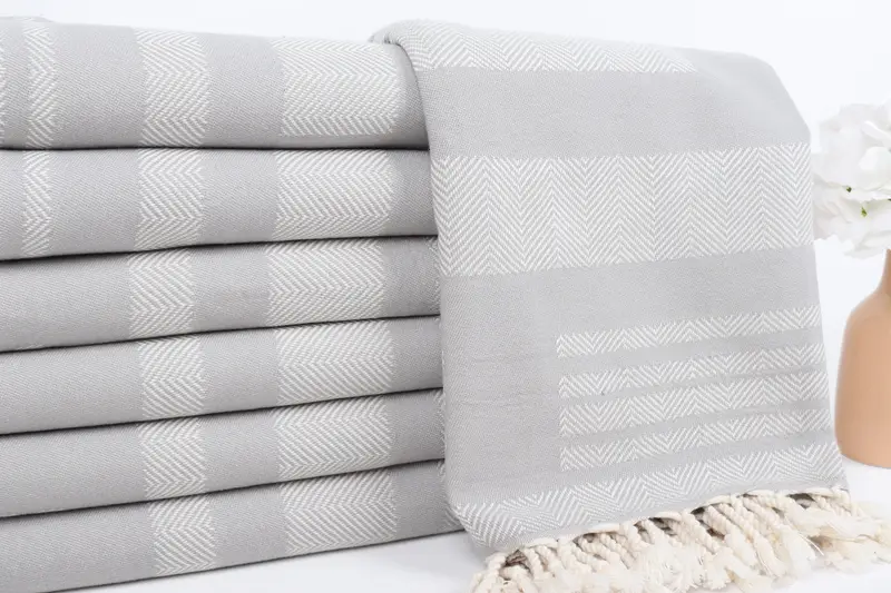 Monogram Towels, Personalized Wedding Gift, Custom Wedding Towel, 68x38 Cotton Chevron Towel, Engagement Gift, Fouta towel, Lightweight towel - 2