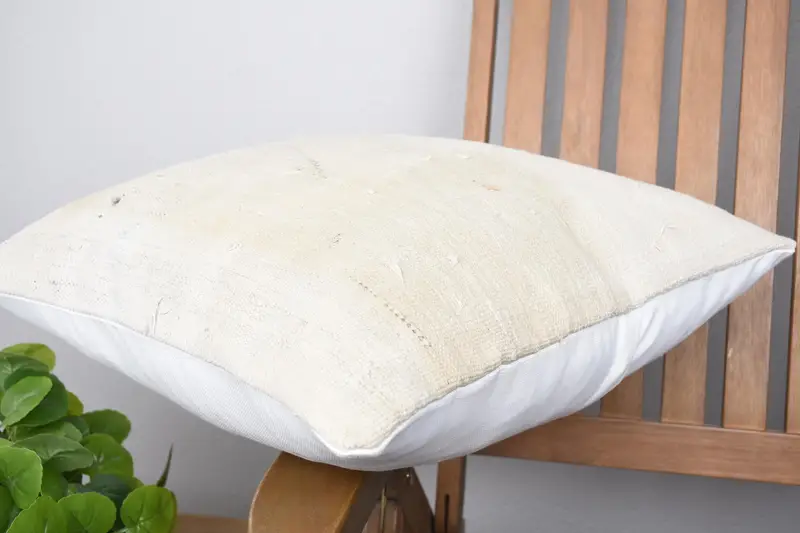 Decorative Bolster Pillow Sham, Vintage Pillow, 18x18 Beige Pillow, Vintage Kilim Throw Pillow, Cushion, Home Decor Pillow, Car Cushion - 6