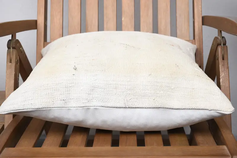 Decorative Bolster Pillow Sham, Vintage Pillow, 18x18 Beige Pillow, Vintage Kilim Throw Pillow, Cushion, Home Decor Pillow, Car Cushion - 5