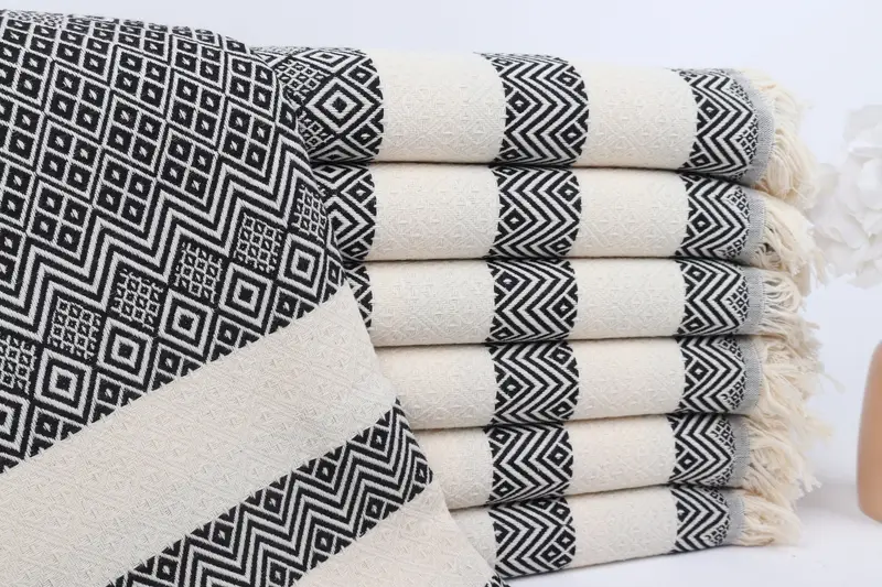 Bridesmaid Gifts, Traditional Turkish peshtemal for hammam, 70x40 Cotton Diamond Towel, Bridesmaid Gift Towel, Unique Gift, Embroidered Towel - 1