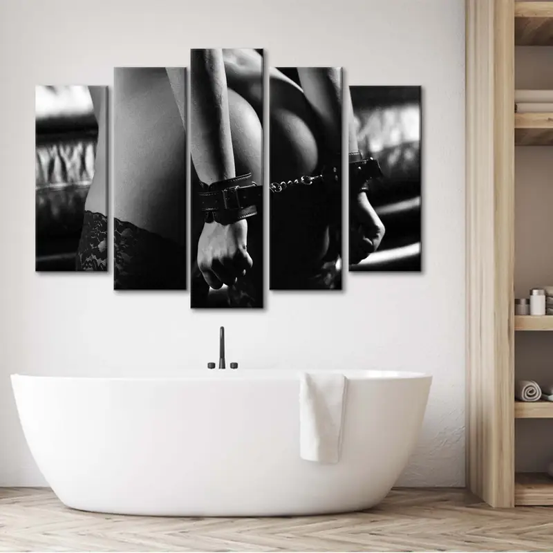 Kelepçeli seksi kız, erotik sanat, çıplak sanat, seksi vücut dekoru, erotik sanat, yatak odası seks dekoru, olgun sanat, erotik fotoğrafçılık, olgun - 5