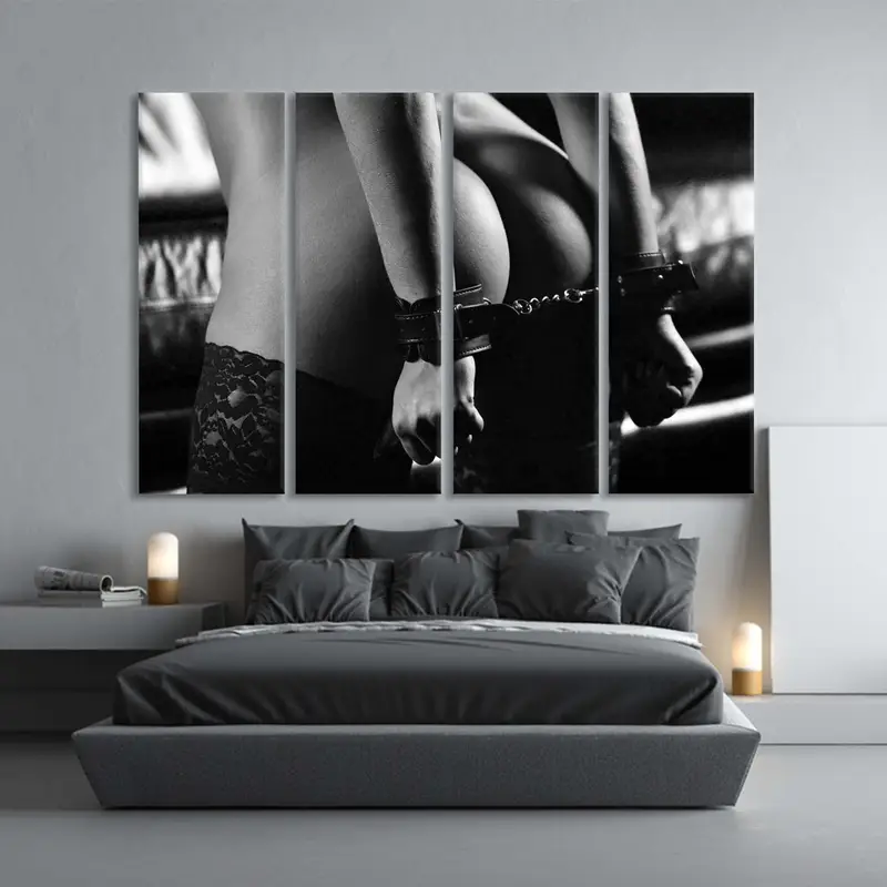 Kelepçeli seksi kız, erotik sanat, çıplak sanat, seksi vücut dekoru, erotik sanat, yatak odası seks dekoru, olgun sanat, erotik fotoğrafçılık, olgun - 3