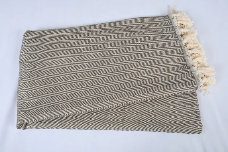 Couch Cover, Monogram Beach Blanket, Bachelorette Party Favors, Woven Throw Blanket, 100x80 Cotton Herringbone Towel, Bridesmaid Gifts - 4