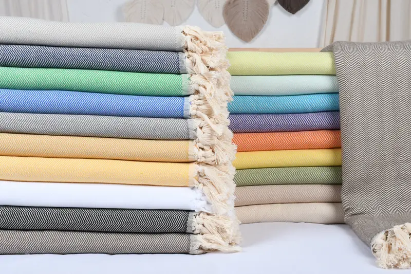 Couch Cover, Monogram Beach Blanket, Bachelorette Party Favors, Woven Throw Blanket, 100x80 Cotton Herringbone Towel, Bridesmaid Gifts - 3