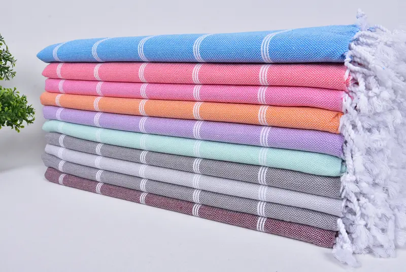 Birthday Gift, Sand-resistant Turkish towel for the beach, 70x40 Cotton Striped Towel, Turkish Towel Beach, Bridesmaid Gift Towel, Gifts For Him - 3
