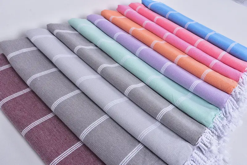 Birthday Gift, Sand-resistant Turkish towel for the beach, 70x40 Cotton Striped Towel, Turkish Towel Beach, Bridesmaid Gift Towel, Gifts For Him - 6