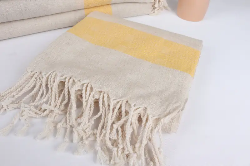 Embroidered Towel, Personalized Gift, 70x36 Linen Striped Towel, Holiday Towel, Turkish Beach Towel Bulk, Baby Boy Gift, Absorbent Turkish towel - 5