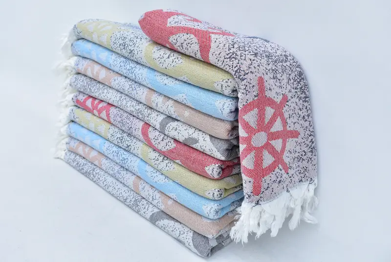 Personalized Gift For Her, 70x40 Cotton Lighthouse Patterned Towel, Bachelor Gifts, Housewarming Gift, Absorbent Turkish towel, Towel With Name - 1
