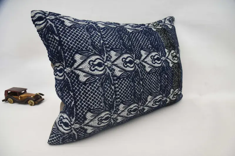 Vintage Kilim Throw Pillow, 20x28 Blue Pillow Sham, Home Decor Pillow, Turkish Pillow, Farmhouse Pillow Sham, Pillow Cover - 3