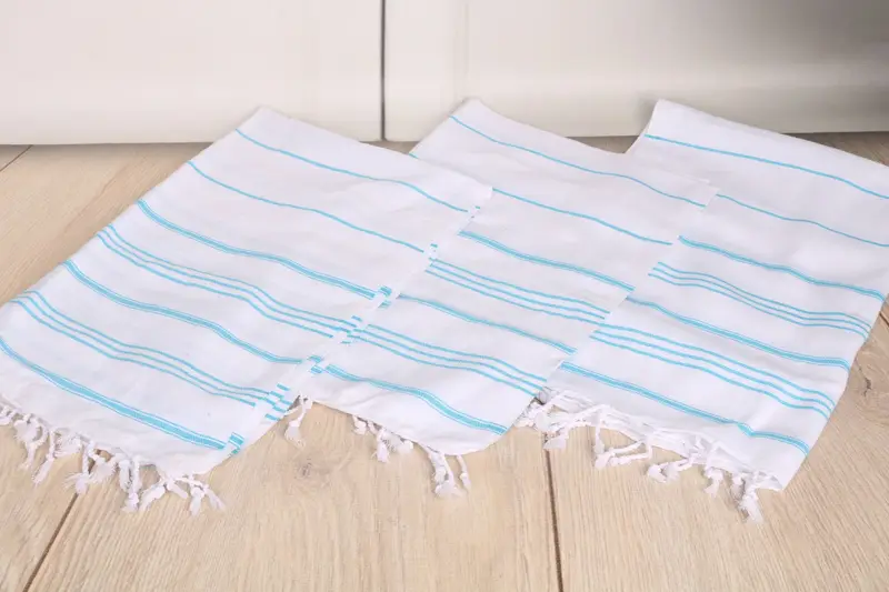 Personalized Hand Towel, Bridesmaid Gifts, Gift For The Home, Wedding Day Gift For Bride, 40x24 Cotton Striped Towel, Monogram Kitchen Towel - 6