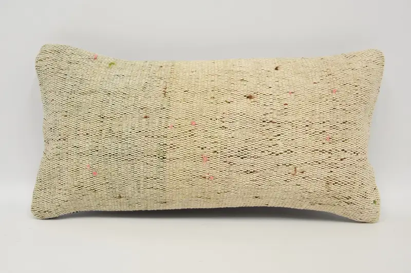 Rectangle Throw Moroccan Pillow Sham, Plaid Room Makeover Beige Cushion Case - 1