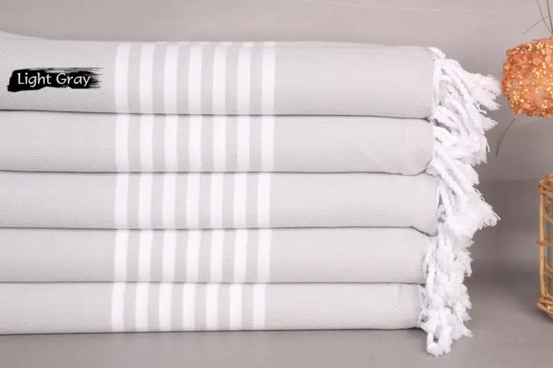 Quick-Dry Beach Towel, Bridesmaid Towel, Lightweight Turkish towel, Beach Towel Bulk, Engagement Gift, 68x40 Cotton Striped Towel, Gifts For Him - 2