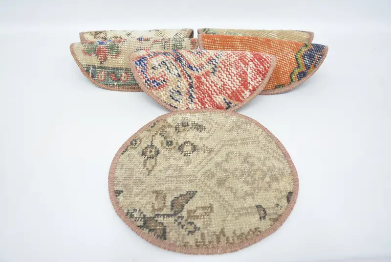 Elegant Orange and Beige Placemats, Premium Table Decor